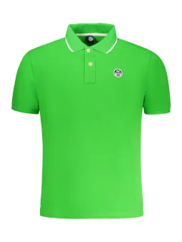 "North Sails Poloshirt: Kurzarm, Kontrast, Logo-Applikation"