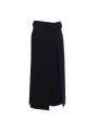 Navy blauer Wickelrock mit Falten