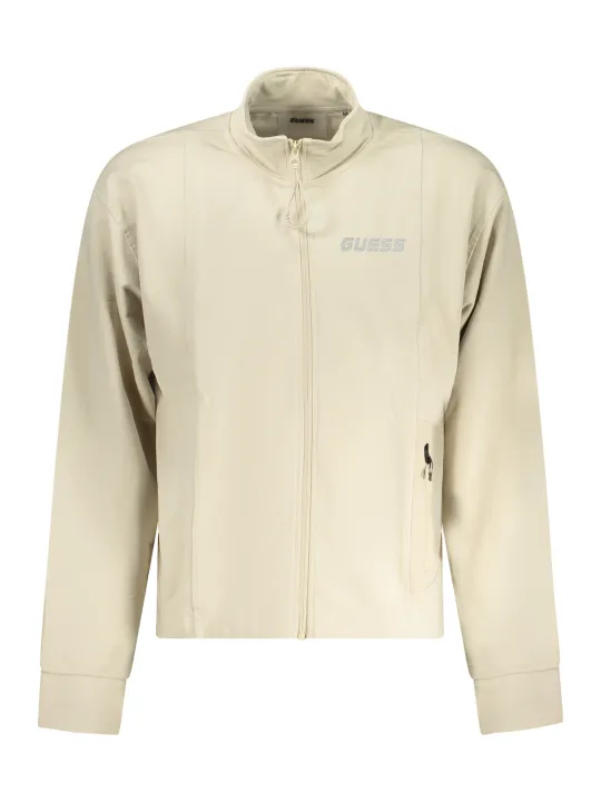 "GUESS JEANS Startseite im Sale | GUESS JEANS HERREN SWEATSHIRT MIT ZIP-UP BEIGE online kaufen"|Planet-Deluxe