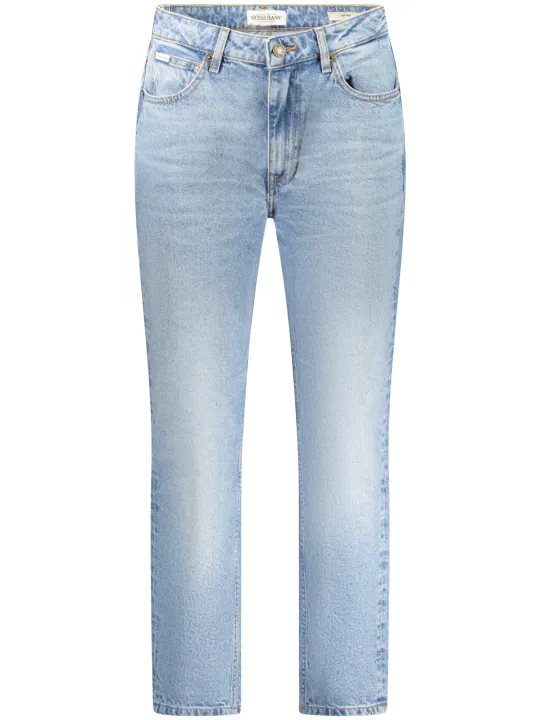 "GUESS JEANS Jeans im Sale | GUESS JEANS Damen Mom-Jeans mit Wasch-Effekt, 5 Taschen, Knopf- und Reißverschluss, Logo-Detail - Modell W5RA0DD5M4A_AZGJER online kaufen"|Planet-Deluxe