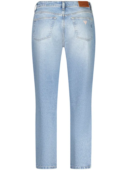 "GUESS JEANS Jeans im Sale | GUESS JEANS Damen Mom-Jeans mit Wasch-Effekt, 5 Taschen, Knopf- und Reißverschluss, Logo-Detail - Modell W5RA0DD5M4A_AZGJER online kaufen"|Planet-Deluxe
