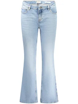 GUESS JEANS Damen Bootcut – Used-Look, Logo, 5-Pocket