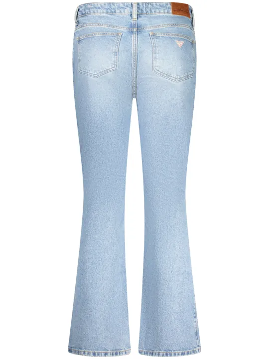 "GUESS JEANS Jeans im Sale | GUESS JEANS Damen Bootcut Jeans W5RA1SD5M4A_AZGJER - 5-Pocket, Used-Look, mit Knopf und Reißverschluss, Logo-Detail online kaufen"|Planet-Deluxe