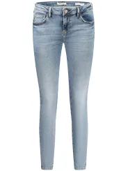 "GUESS JEANS Jeans im Sale | GUESS JEANS Damen Skinny Mid Jeans mit 5 Taschen, Knopf- und Reißverschluss, Used-Look und Logo - Modell W2YA99D4Q02_BLCMD1 online kaufen"|Planet-Deluxe