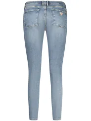 "GUESS JEANS Jeans im Sale | GUESS JEANS Damen Skinny Mid Jeans mit 5 Taschen, Knopf- und Reißverschluss, Used-Look und Logo - Modell W2YA99D4Q02_BLCMD1 online kaufen"|Planet-Deluxe