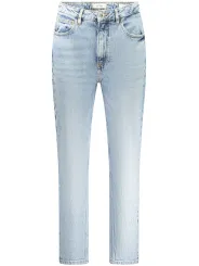 "GUESS JEANS Jeans im Sale | GUESS JEANS - Damen Mom-Jeans mit 5 Taschen, konisch geschnitten, verwaschener Effekt, Knopf- und Reißverschluss, Logo-Detail,  online kaufen"|Planet-Deluxe