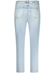 "GUESS JEANS Jeans im Sale | GUESS JEANS - Damen Mom-Jeans mit 5 Taschen, konisch geschnitten, verwaschener Effekt, Knopf- und Reißverschluss, Logo-Detail,  online kaufen"|Planet-Deluxe