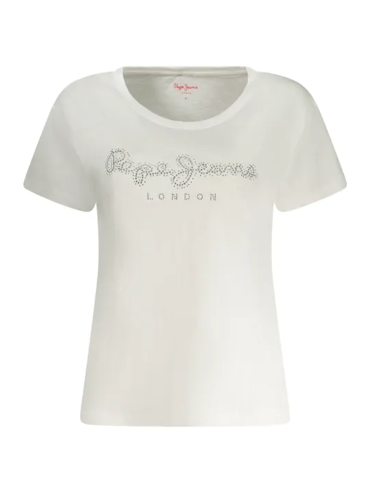 "Pepe Jeans Startseite im Sale | PEPE JEANS KURZARM-T-SHIRT DAMEN WEISS online kaufen"|Planet-Deluxe