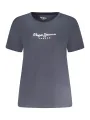 "Pepe Jeans T-Shirts im Sale | Pepe Jeans Damen T-Shirt PL506012MACY_BL594 - Kurzarm, Rundhalsausschnitt, Logo-Print, 100% Nachhaltige Baumwolle online kaufen"|Planet-Deluxe