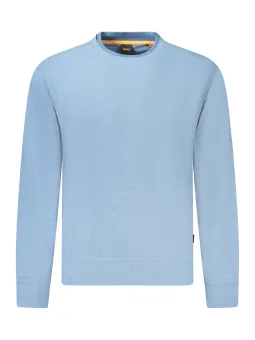 "Boss Sweatshirt: Gebürstet, Rundhals, Kontrastdetails, Logo"