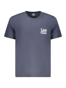 "Lee T-Shirt Regular Fit Blau mit Logo-Print – Rundhals"