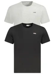 "Fila T-Shirts im Sale | Zweierpack Bio-Baumwolle T-Shirts mit Logo Print Fila Schwarz Grau online kaufen"|Planet-Deluxe