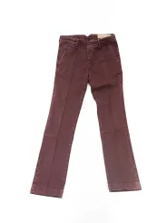 Rot gefärbte Baumwoll-Jeans für Herren