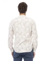 Beiges Hemd mit feinem Muster