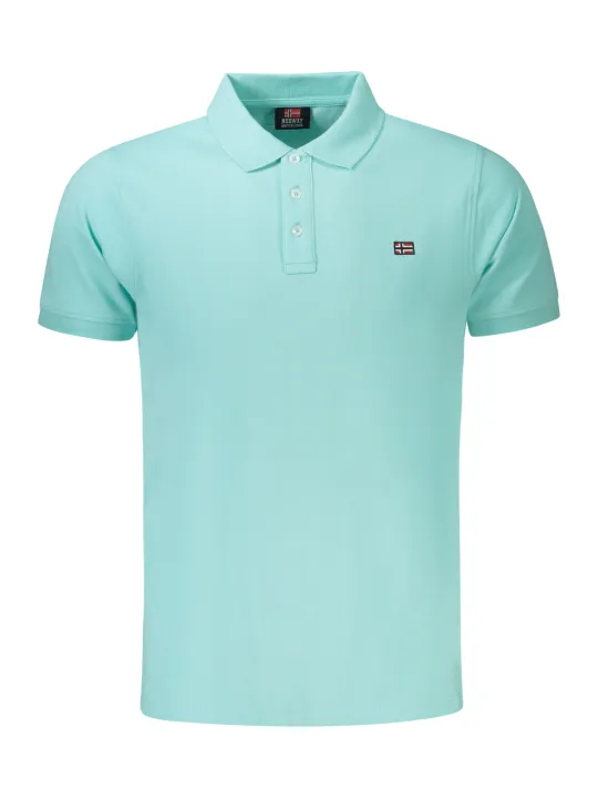 "NORWAY 1963 Poloshirts im Sale | Norwegen Polo Kurzarm 3 Knopf Logo Azurblau  online kaufen"|Planet-Deluxe