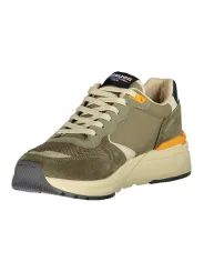"Blauer Sneakers im Sale | Blauer Kontrast-Sneaker mit Logo und Applikation online kaufen"|Planet-Deluxe