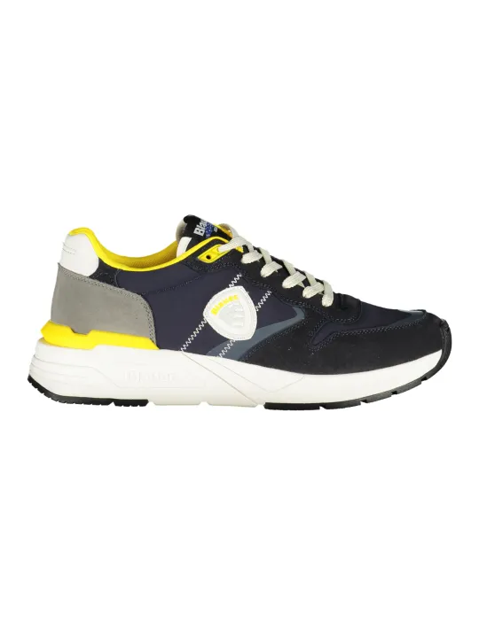 "Blauer Sneakers im Sale | Gelbe Kontrast-Sneaker mit Logo Blauer S5RAY01NYN_BLNVYYEL online kaufen"|Planet-Deluxe