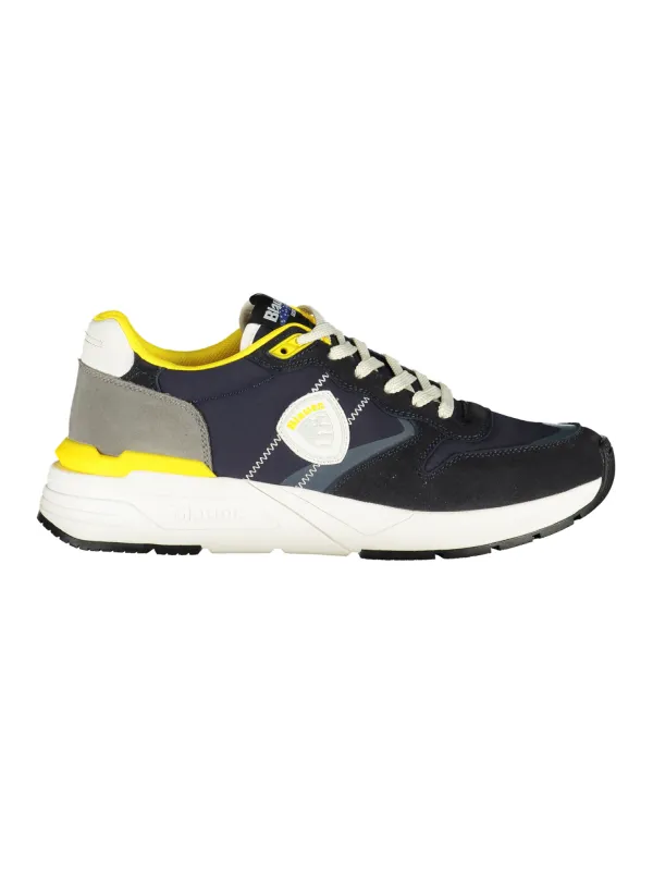"Blauer Sneakers im Sale | Gelbe Kontrast-Sneaker mit Logo Blauer S5RAY01NYN_BLNVYYEL online kaufen"|Planet-Deluxe