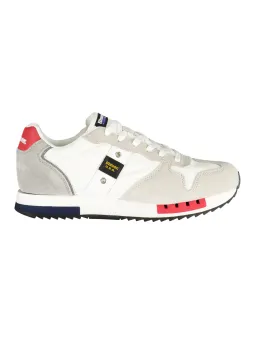 Blauer Kontrast-Sneaker mit Wechselschnürsenkeln