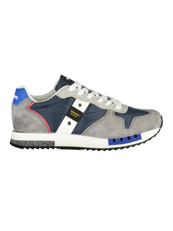 "Blauer Sneakers im Sale | Kontrast-Sneaker mit Wechselsenkel und herausnehmbarem Fußbett online kaufen"|Planet-Deluxe