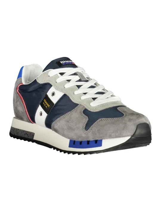 "Blauer Sneakers im Sale | Kontrast-Sneaker mit Wechselsenkel und herausnehmbarem Fußbett online kaufen"|Planet-Deluxe