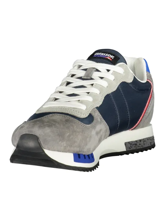 "Blauer Sneakers im Sale | Kontrast-Sneaker mit Wechselsenkel und herausnehmbarem Fußbett online kaufen"|Planet-Deluxe