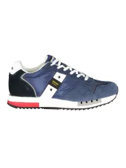"Blauer Sneakers im Sale | Kontrast-Sneaker mit Wechselschnürsenkel und Logo Print online kaufen"|Planet-Deluxe