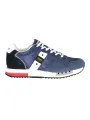 "Blauer Sneakers im Sale | Kontrast-Sneaker mit Wechselschnürsenkel und Logo Print online kaufen"|Planet-Deluxe