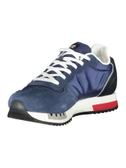 "Blauer Sneakers im Sale | Kontrast-Sneaker mit Wechselschnürsenkel und Logo Print online kaufen"|Planet-Deluxe