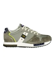 "Blauer Sneakers im Sale | Kontrast-Sneaker mit Wechselschnürsenkel und Logo Print online kaufen"|Planet-Deluxe