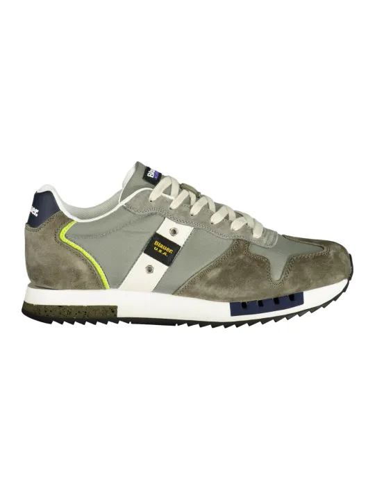 "Blauer Sneakers im Sale | Kontrast-Sneaker mit Wechselschnürsenkel und Logo Print online kaufen"|Planet-Deluxe