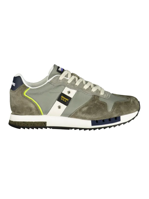 "Blauer Sneakers im Sale | Kontrast-Sneaker mit Wechselschnürsenkel und Logo Print online kaufen"|Planet-Deluxe