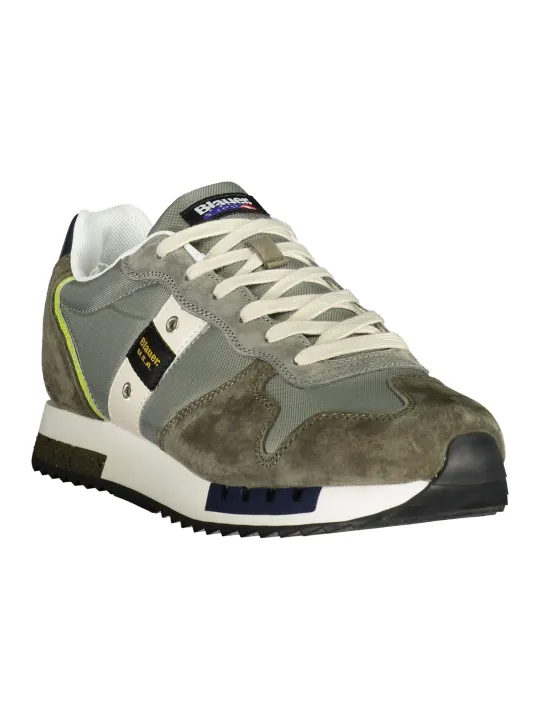 "Blauer Sneakers im Sale | Kontrast-Sneaker mit Wechselschnürsenkel und Logo Print online kaufen"|Planet-Deluxe
