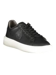 "Blauer Sneakers im Sale | Blauer Sneakers mit Kontrastdetails und Logo Print online kaufen"|Planet-Deluxe