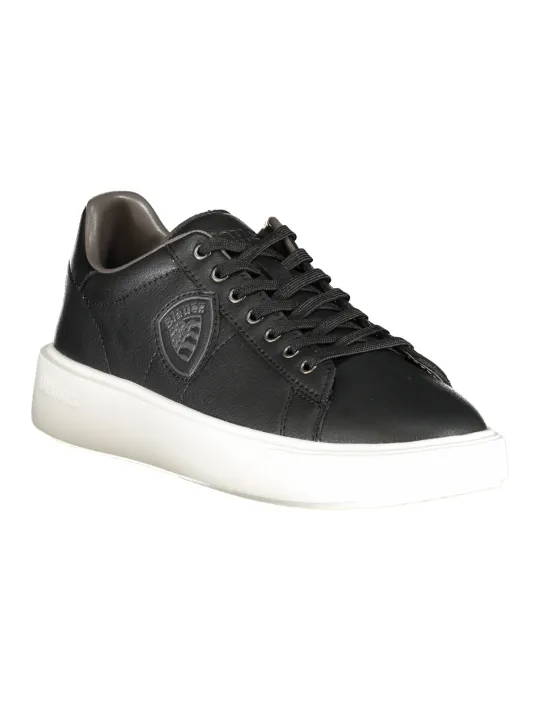 "Blauer Sneakers im Sale | Blauer Sneakers mit Kontrastdetails und Logo Print online kaufen"|Planet-Deluxe