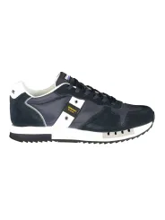"Blauer Sneakers im Sale | Blauer Kontrast-Sneaker mit Wechselfußbett und Print online kaufen"|Planet-Deluxe