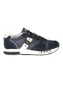 "Blauer Sneakers im Sale | Blauer Kontrast-Sneaker mit Wechselfußbett und Print online kaufen"|Planet-Deluxe