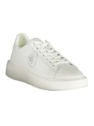 "Blauer Sneakers im Sale | Blauer Sneakers S5BUCK01LEA mit Kontrastdetails und Logo online kaufen"|Planet-Deluxe