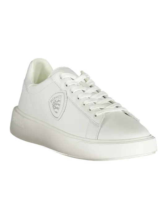 "Blauer Sneakers im Sale | Blauer Sneakers S5BUCK01LEA mit Kontrastdetails und Logo online kaufen"|Planet-Deluxe