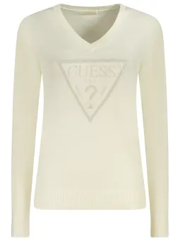 "Guess Jeans V-Ausschnitt T-Shirt mit Logo - Kontraststil"