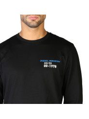 Schwarzes Diesel Logo Langarmshirt