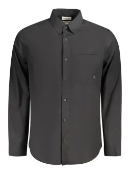 Calvin Klein Klassisches Bio-Baumwollhemd mit Italienkragen