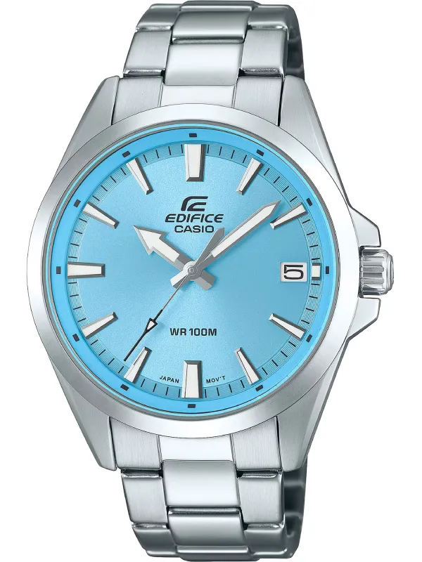 Silberne Casio Uhr mit blauem Zifferblatt Silberne Casio Uhr mit blauem Zifferblatt