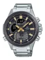 Graue Casio Digitaluhr mit Stahlarmband