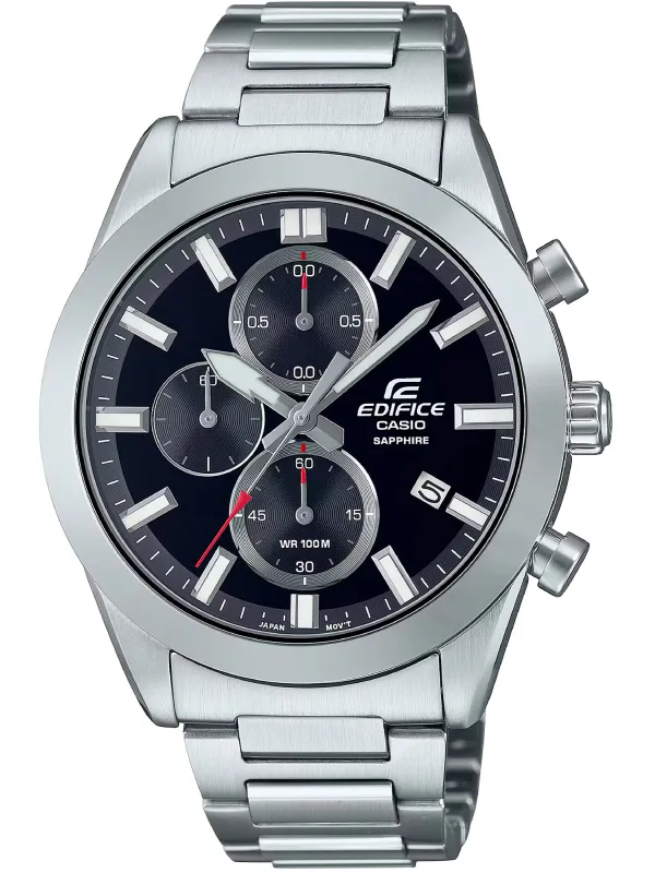 Graue Casio Edelstahl Chronograph Herrenuhr Graue Casio Edelstahl Chronograph Herrenuhr