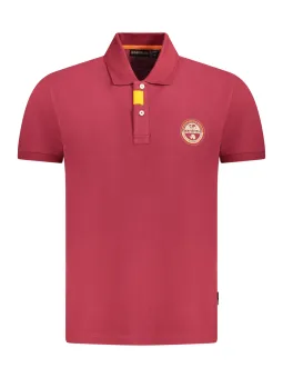 Napapijri Poloshirt mit Logo & Druck - Kontrastdesign
