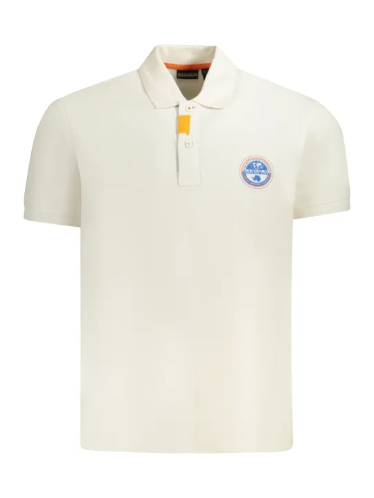 "Napapijri Poloshirts im Sale | Kurzarm Polo Locker Passform 2 Knopf Kontrast Detail  online kaufen"|Planet-Deluxe