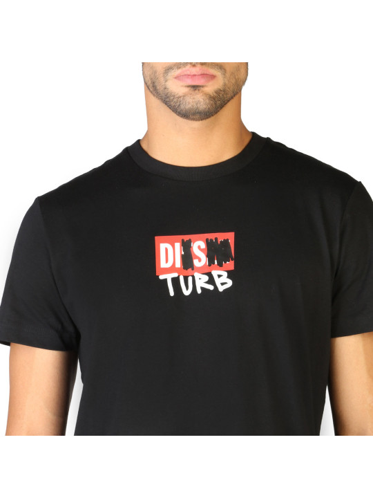 Schwarzes T-Shirt mit Grafikdruck