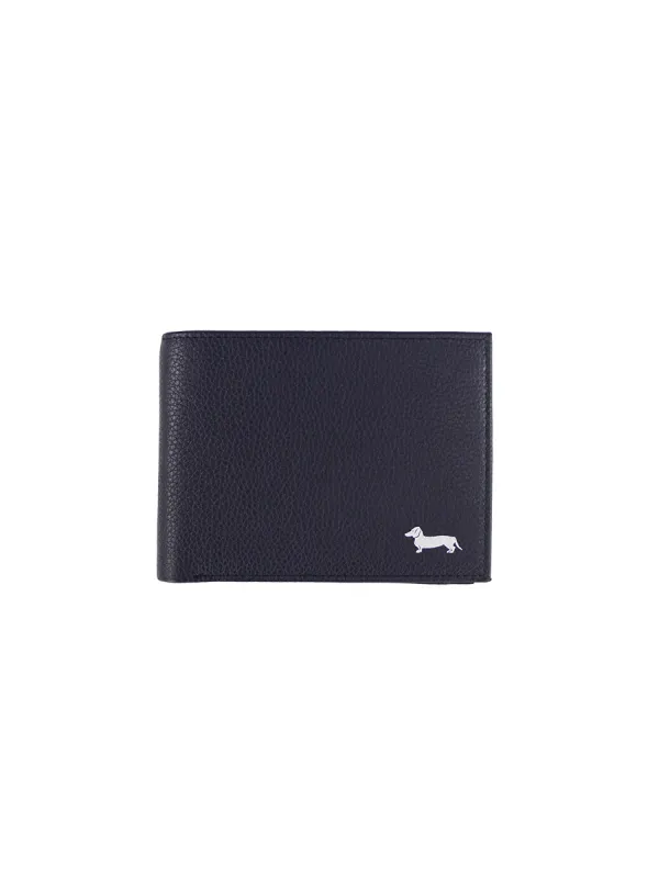 Dachshund-Grafik, dunkelgraue Lederbrieftasche Dachshund-Grafik, dunkelgraue Lederbrieftasche