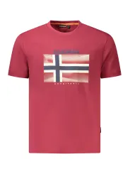 "Napapijri T-Shirts im Sale | Napapijri Bio Baumwolle TShirt Locker Rundhals Logo Druck online kaufen"|Planet-Deluxe